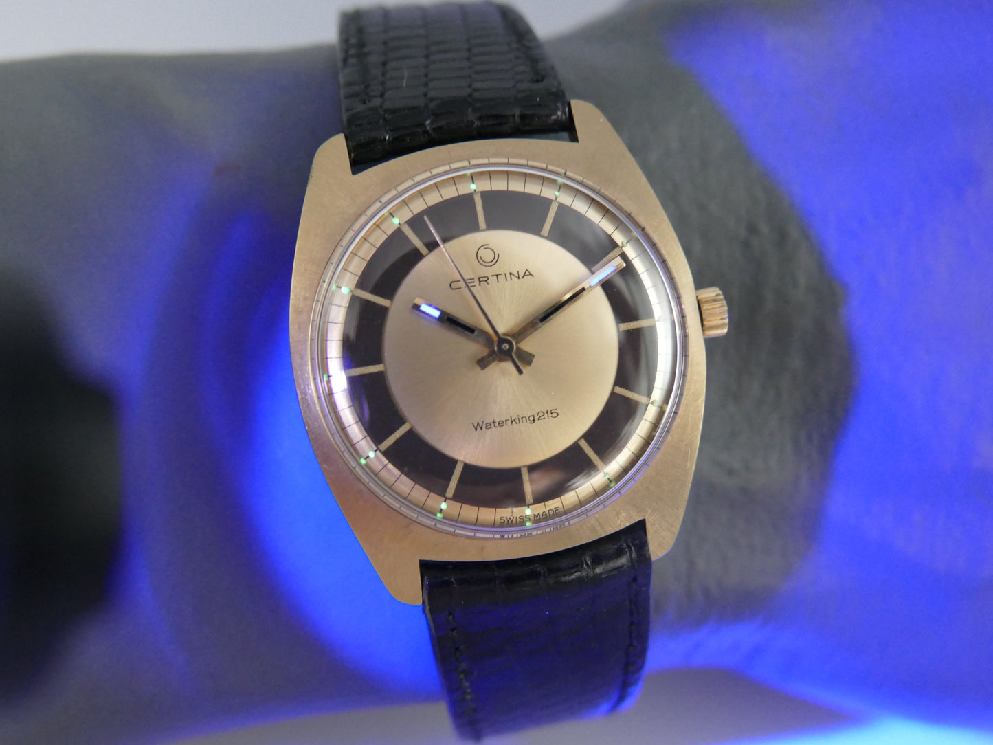 70s vintage watch mens Certina Waterking 215 ref. 5201.275 hand wind cal. 25-66 bullseye