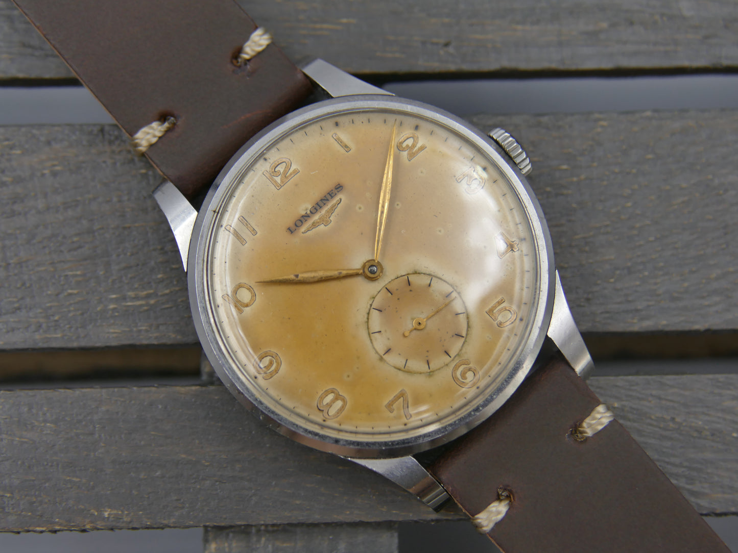50s vintage watch Longines Calatrava ref 4914 27 cal.12.68Z Jumbo 37mm