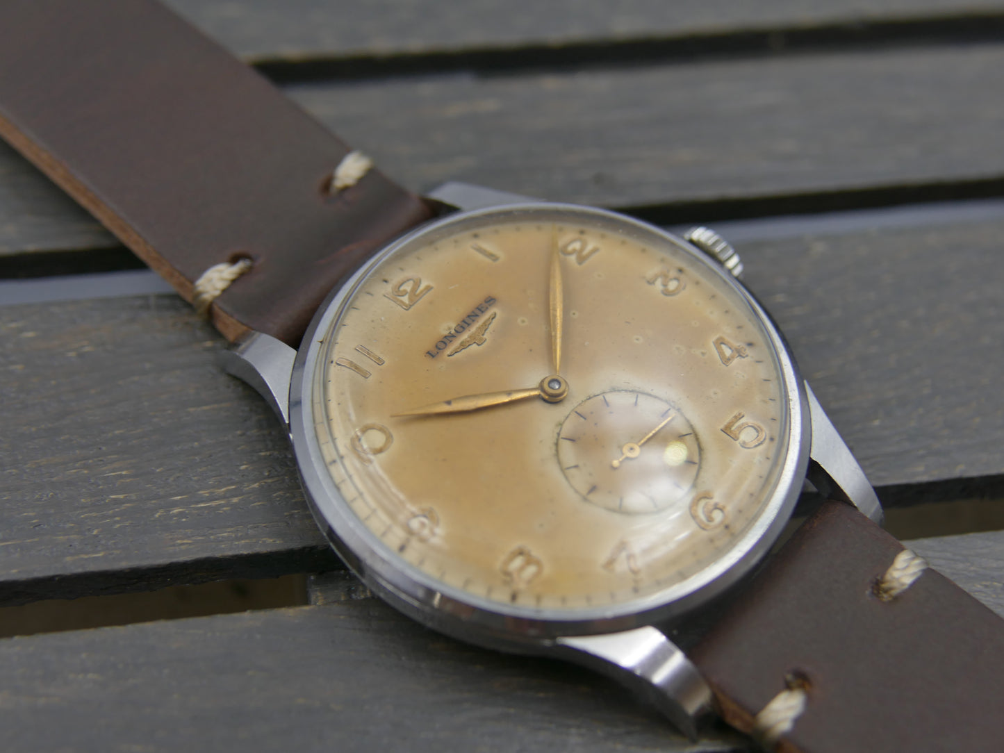 50s vintage watch Longines Calatrava ref 4914 27 cal.12.68Z Jumbo 37mm