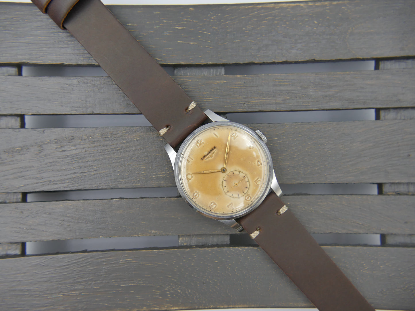 50s vintage watch Longines Calatrava ref 4914 27 cal.12.68Z Jumbo 37mm