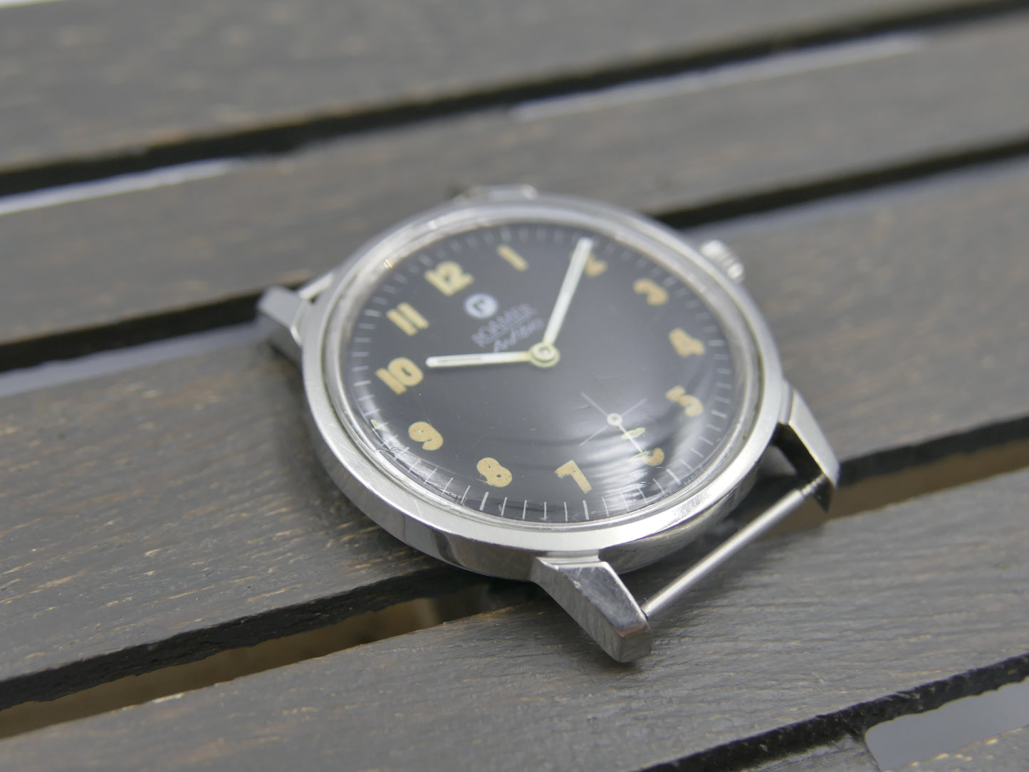 60s vintage watch mens Roamer Anfibio ref. 424-1120.008 military style
