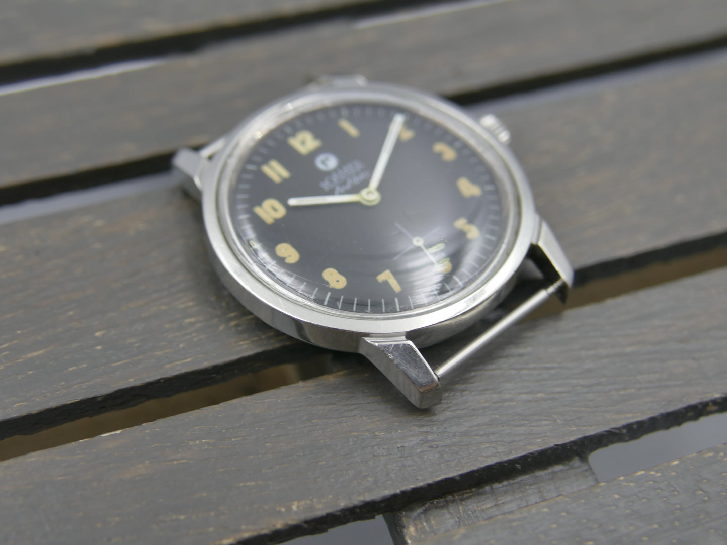 60s vintage watch mens Roamer Anfibio ref. 424-1120.008 military style