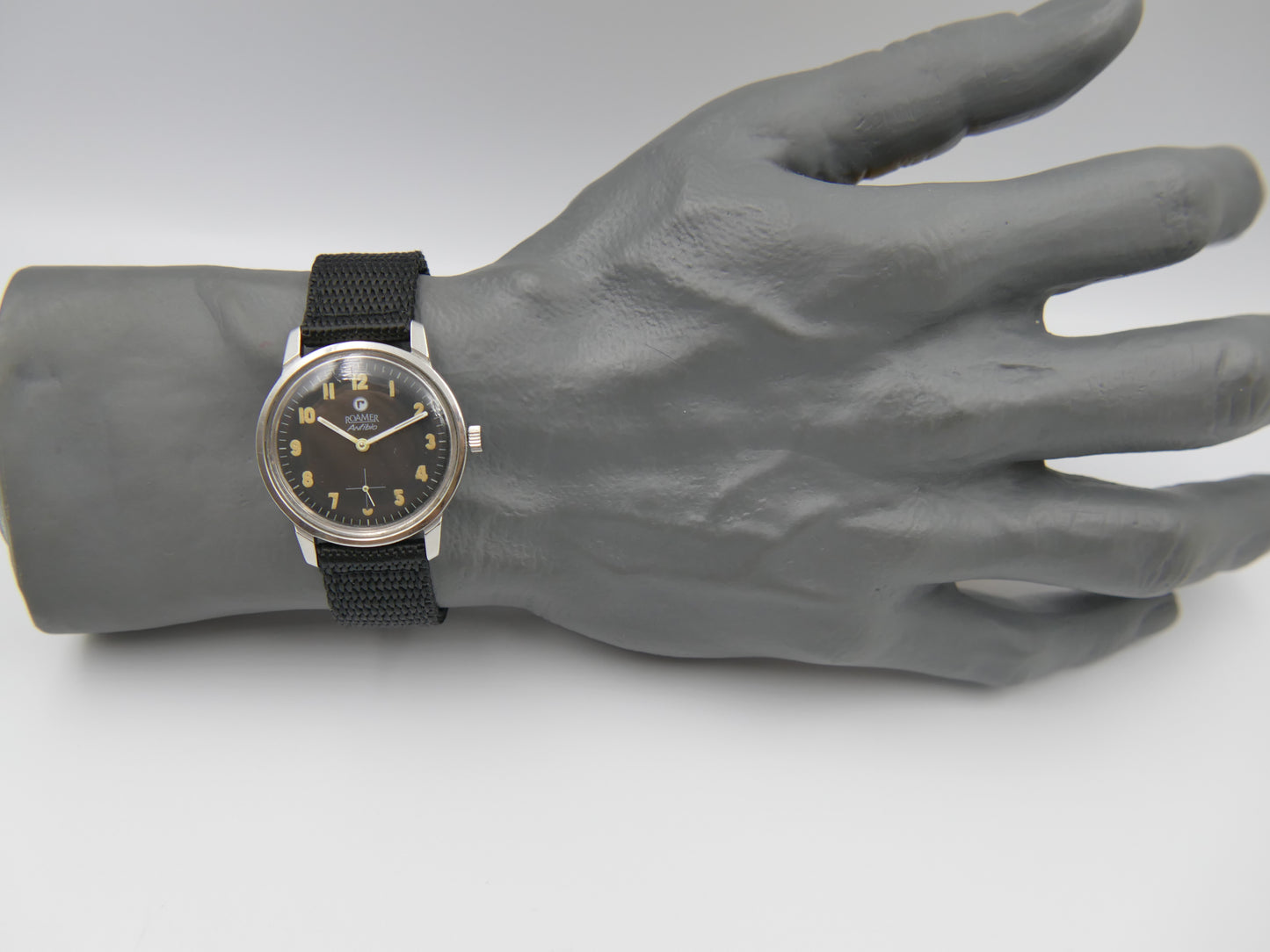 60s vintage watch mens Roamer Anfibio ref. 424-1120.008 military style