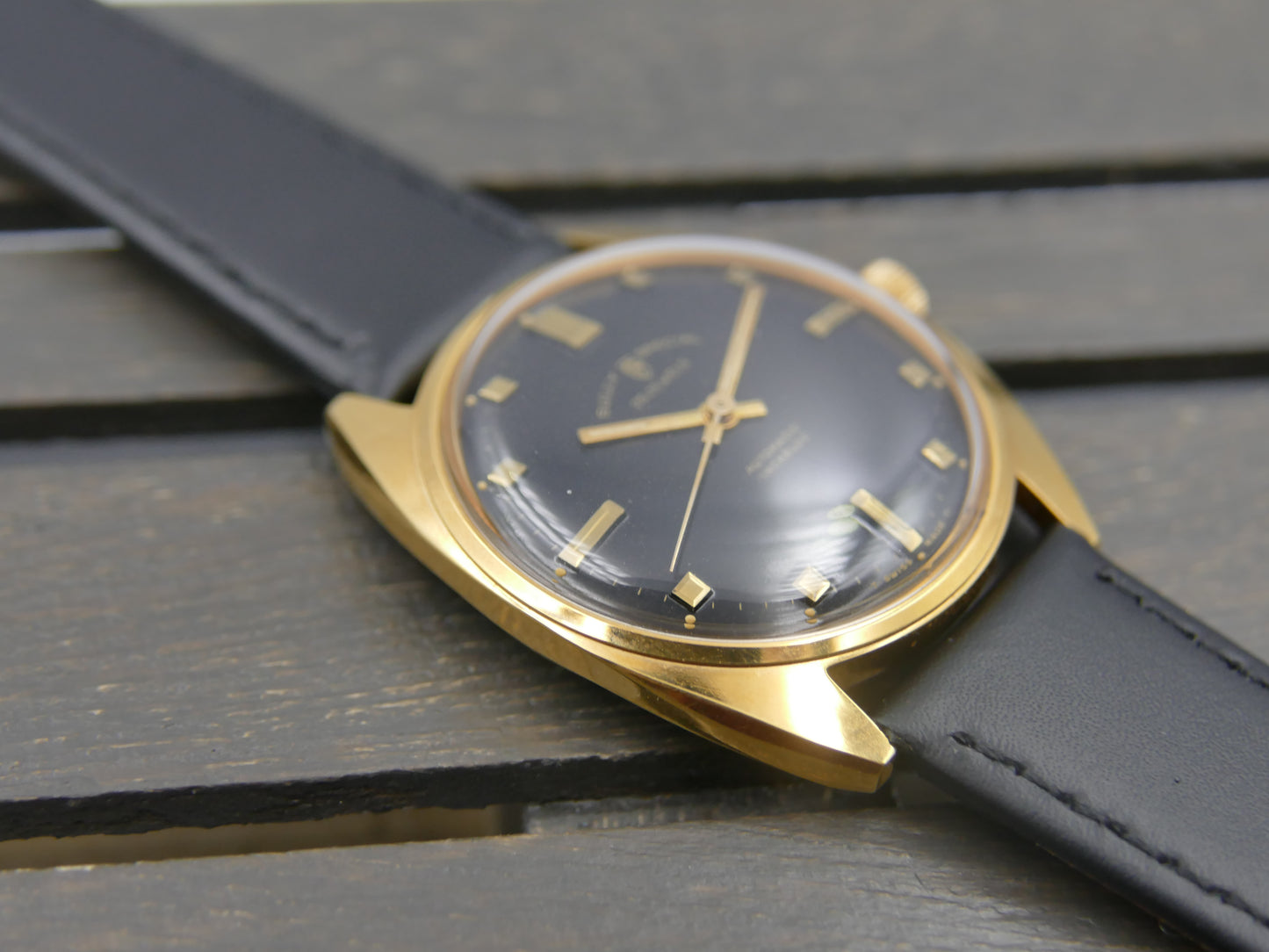 60s vintage watch mens Sully Special Automatic ETA 2451 - 25J Black Dial