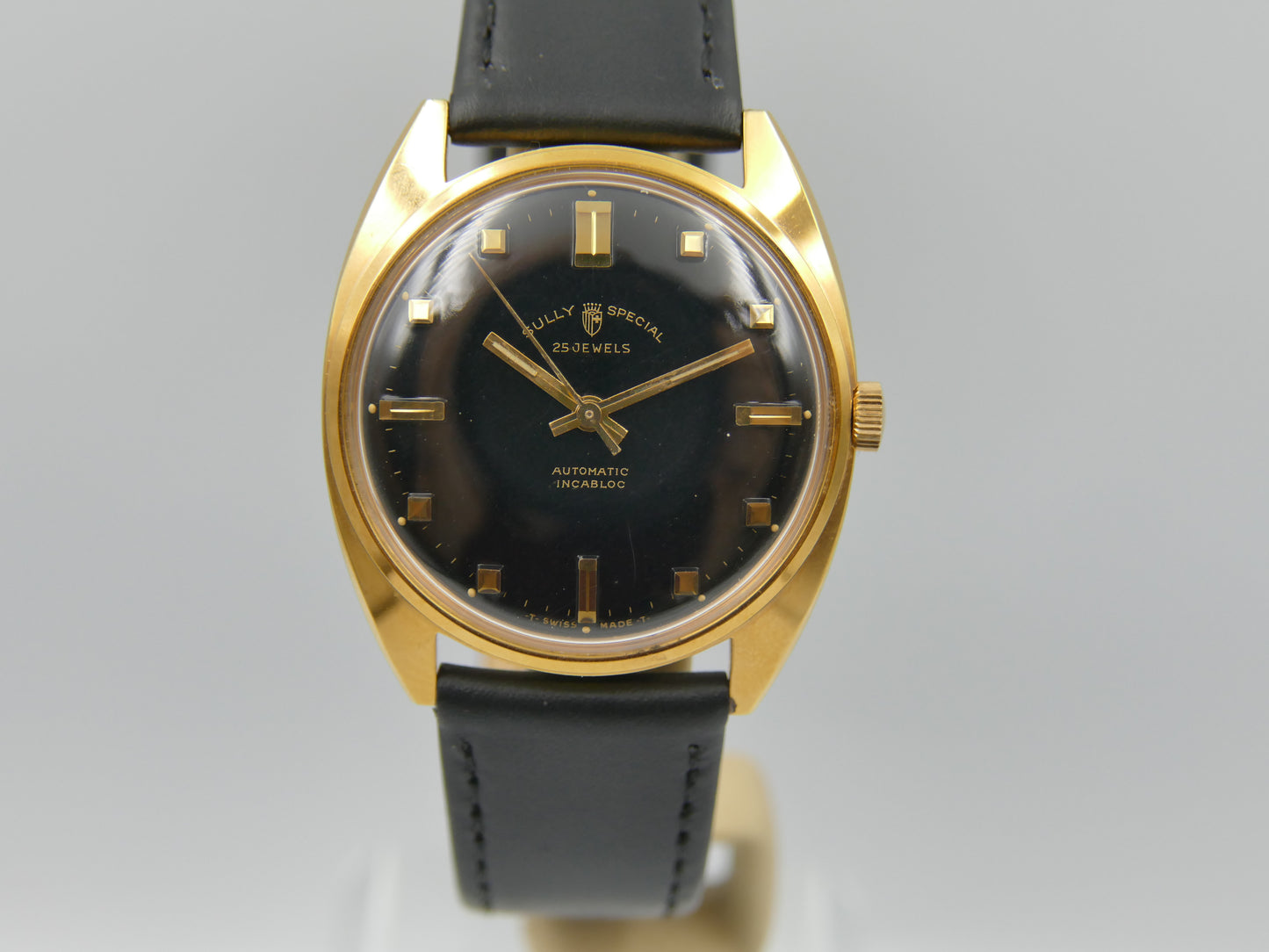 60s vintage watch mens Sully Special Automatic ETA 2451 - 25J Black Dial