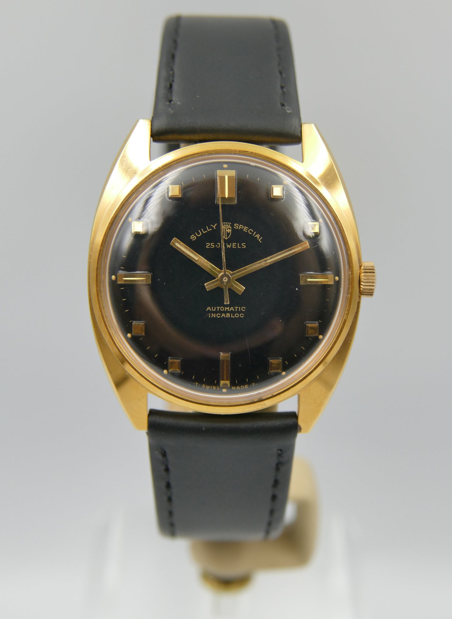60s vintage watch mens Sully Special Automatic ETA 2451 - 25J Black Dial