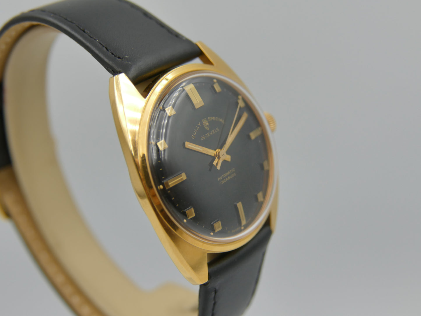 60s vintage watch mens Sully Special Automatic ETA 2451 - 25J Black Dial