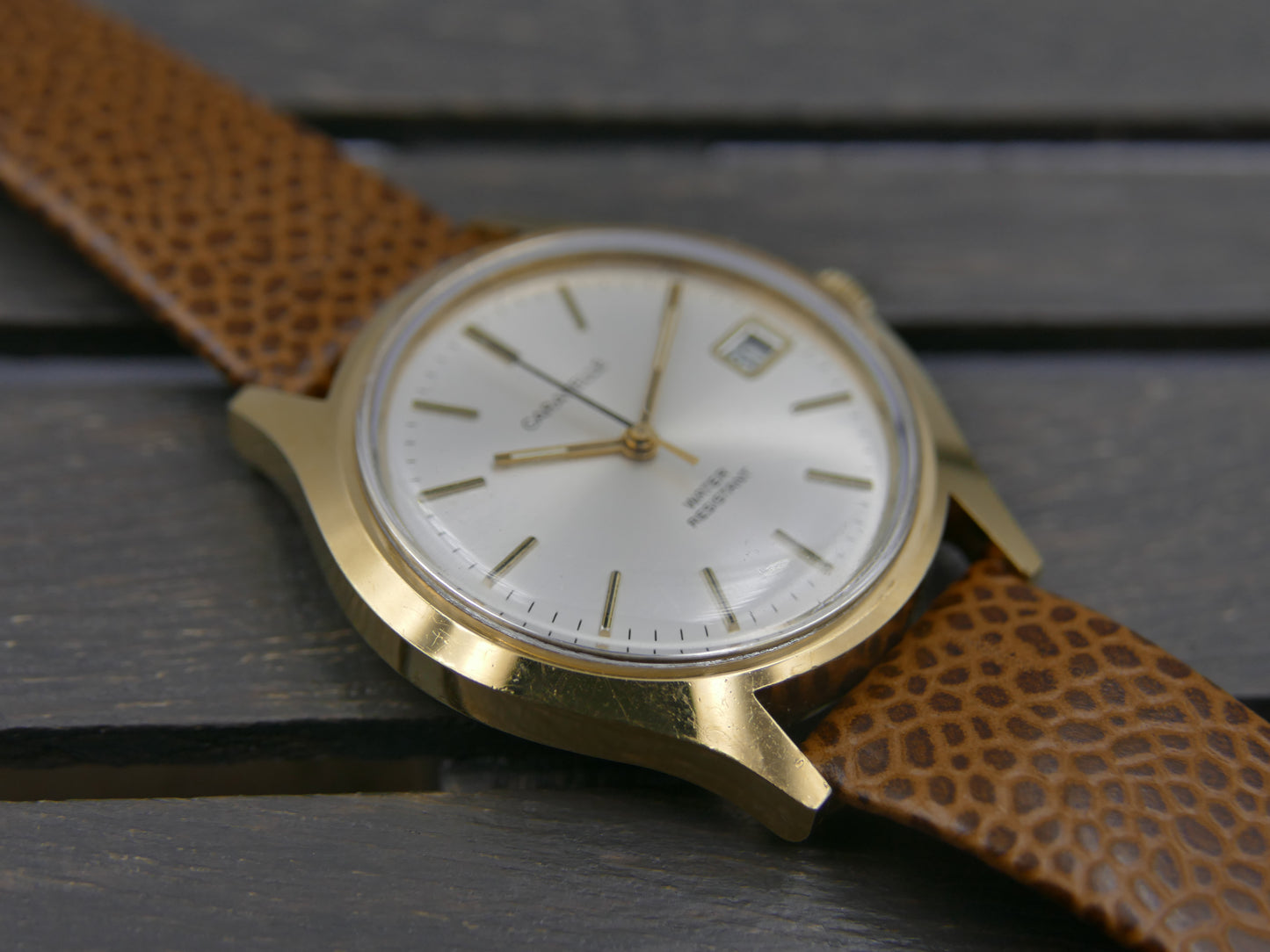 80s vintage watch dress mens Caravelle by Bulova Cal. FE 140-1C MINT