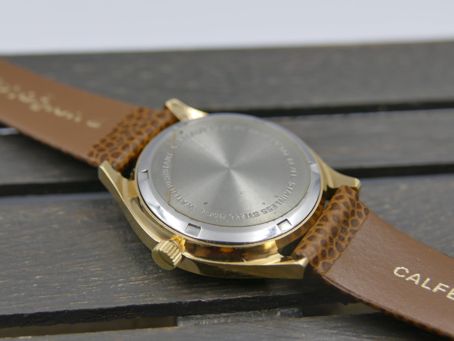 80s vintage watch dress mens Caravelle by Bulova Cal. FE 140-1C MINT