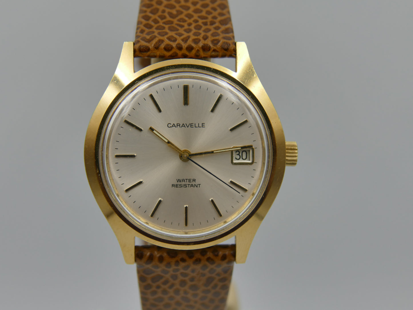 80s vintage watch dress mens Caravelle by Bulova Cal. FE 140-1C MINT