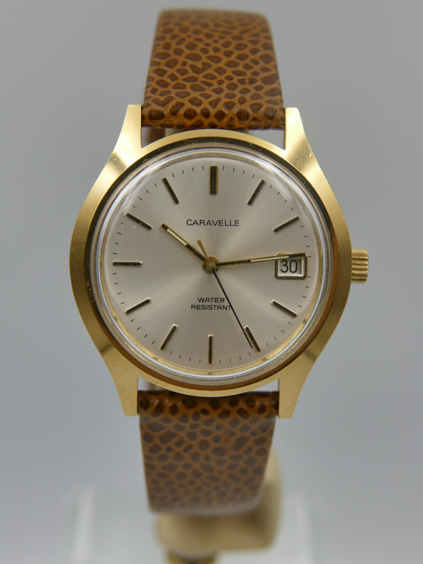 80s vintage watch dress mens Caravelle by Bulova Cal. FE 140-1C MINT