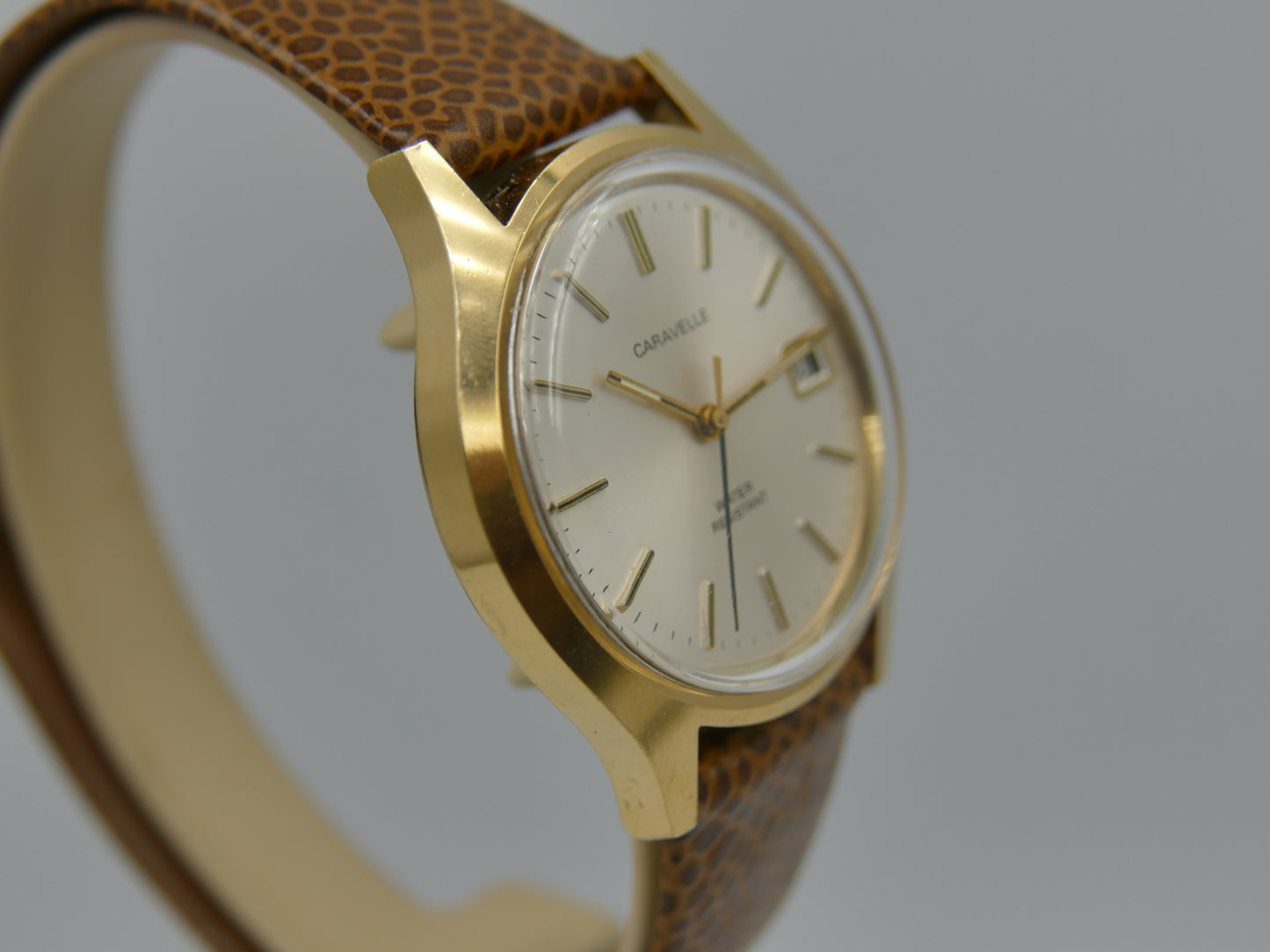 80s vintage watch dress mens Caravelle by Bulova Cal. FE 140-1C MINT