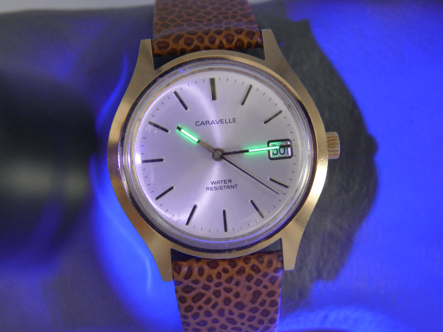 80s vintage watch dress mens Caravelle by Bulova Cal. FE 140-1C MINT