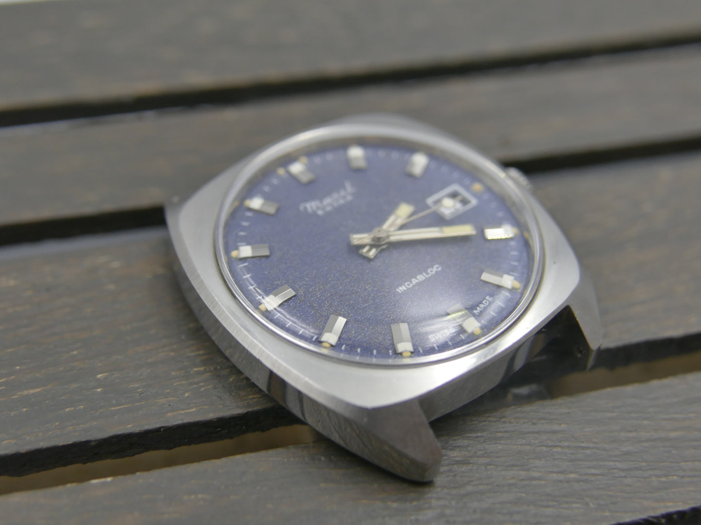 70s vintage watch mens Maril Extra Cushion Case hand wind Cal. SGT 100-1B / FE 140 SS mint