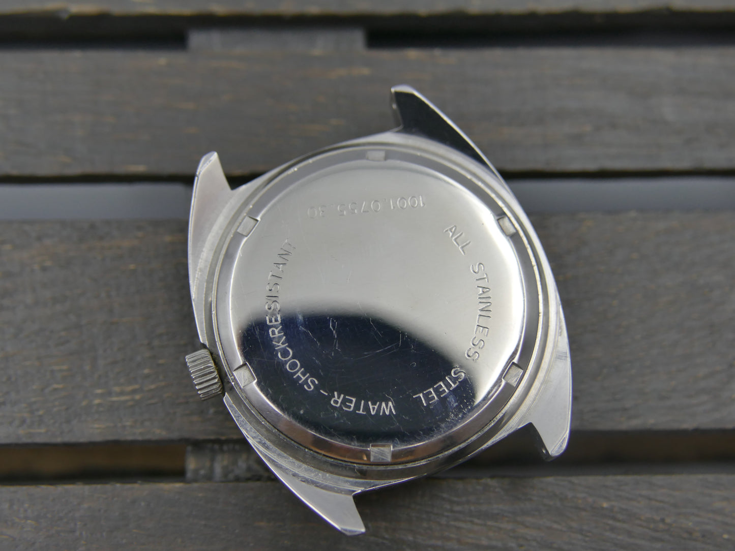 70s vintage watch mens Maril Extra Cushion Case hand wind Cal. SGT 100-1B / FE 140 SS mint