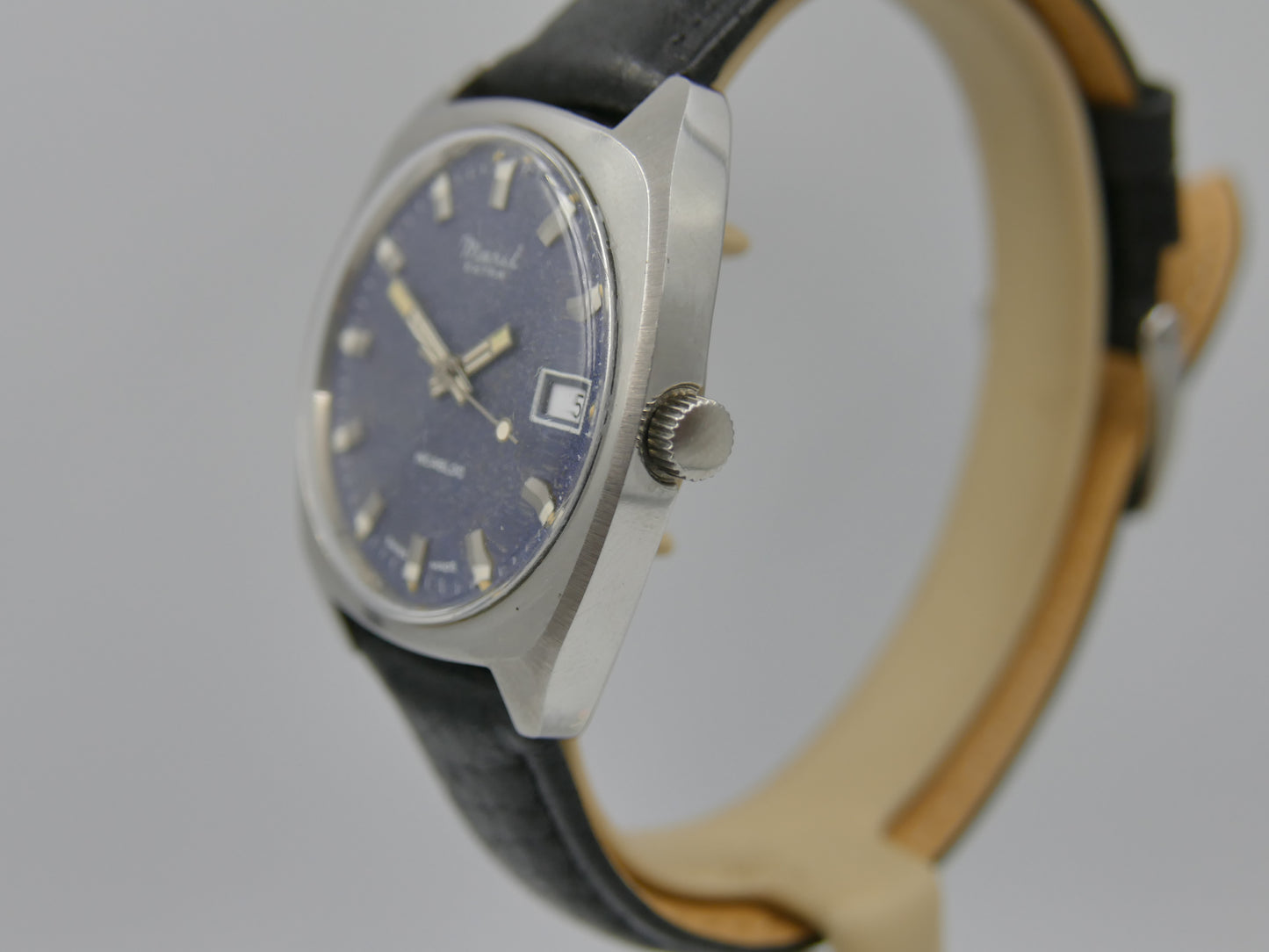 70s vintage watch mens Maril Extra Cushion Case hand wind Cal. SGT 100-1B / FE 140 SS mint