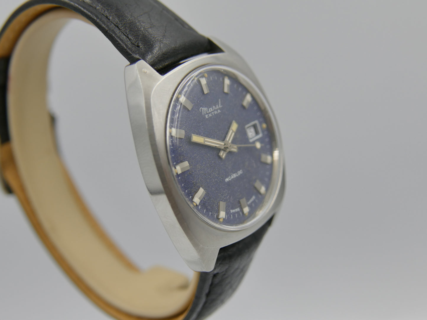 70s vintage watch mens Maril Extra Cushion Case hand wind Cal. SGT 100-1B / FE 140 SS mint