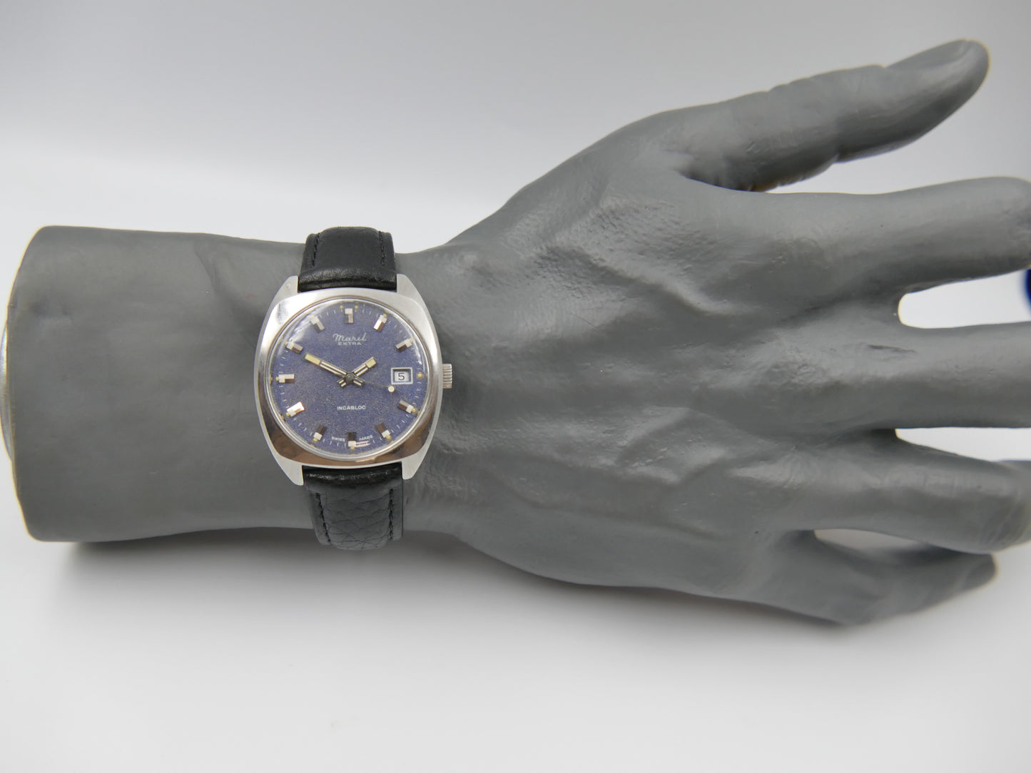 70s vintage watch mens Maril Extra Cushion Case hand wind Cal. SGT 100-1B / FE 140 SS mint