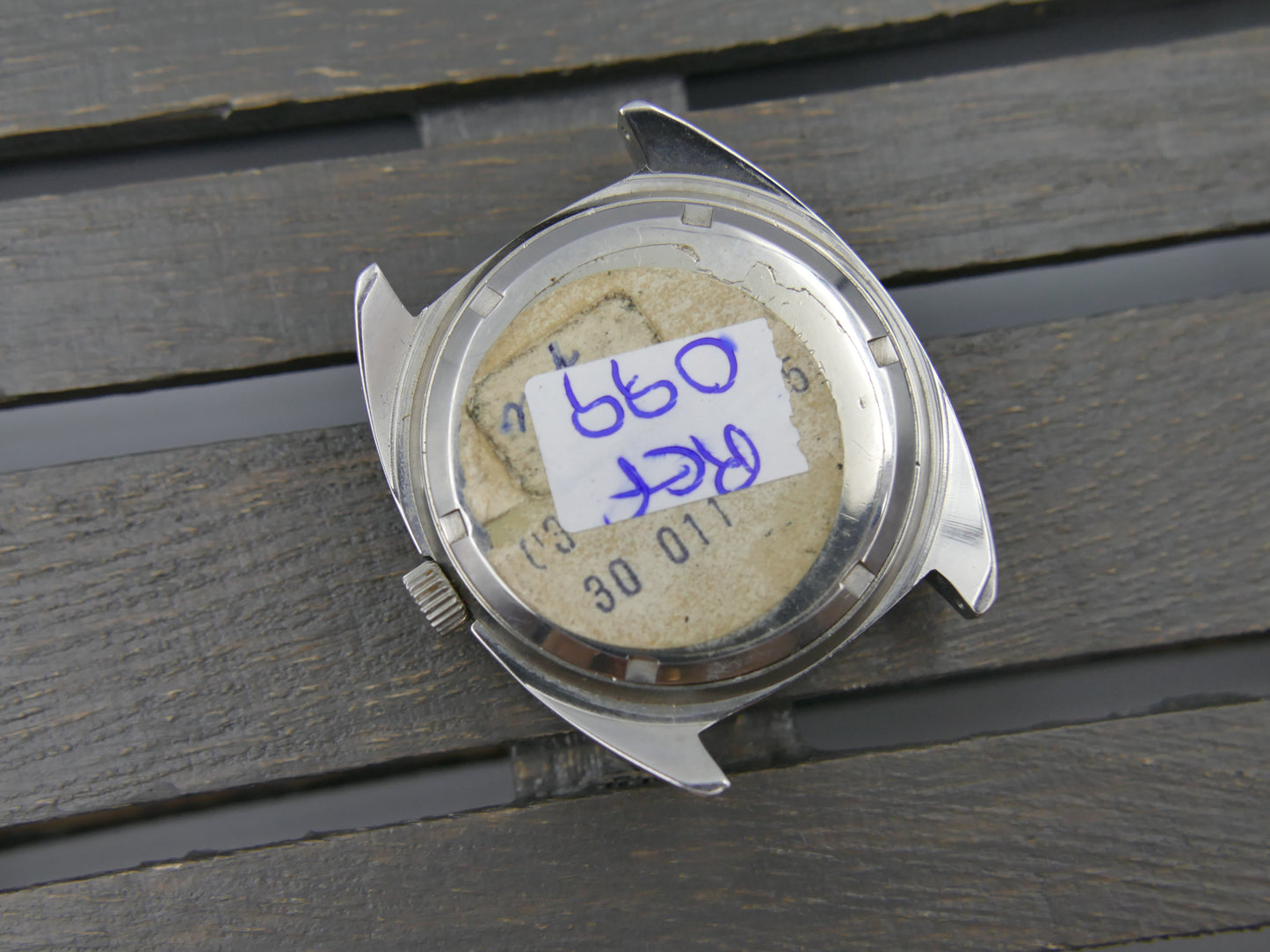 70s vintage watch mens Maril Extra Cushion Case hand wind Cal. SGT 100-1B / FE 140 SS NOS