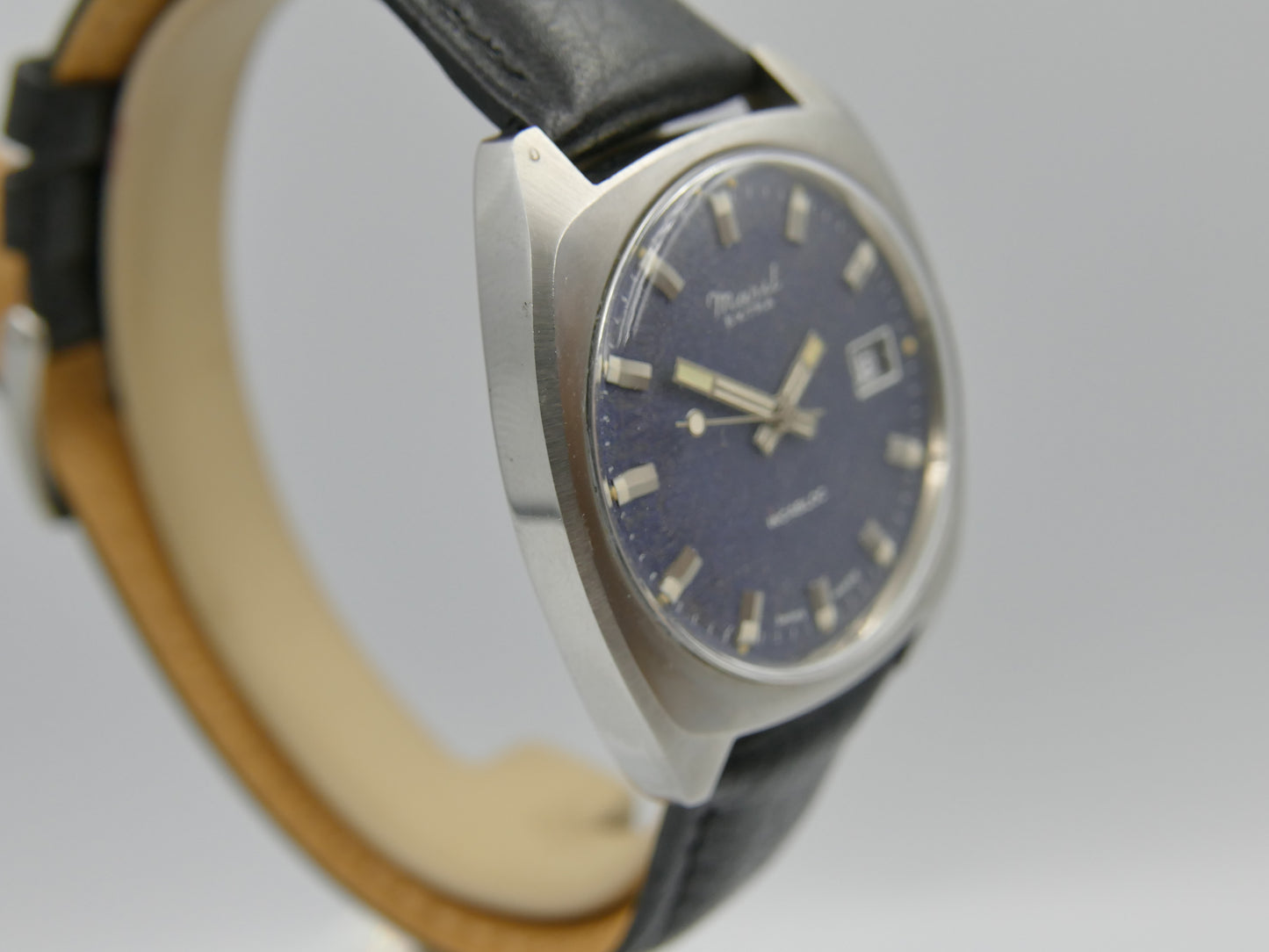 70s vintage watch mens Maril Extra Cushion Case hand wind Cal. SGT 100-1B / FE 140 SS NOS