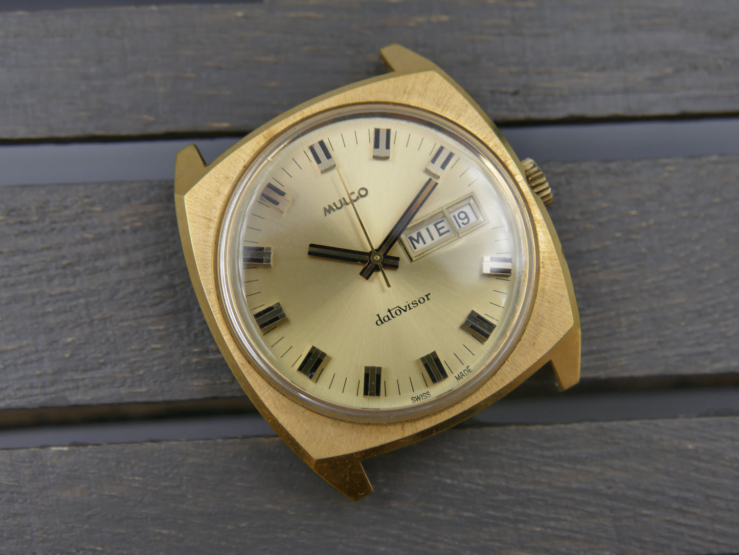 70s vintage watch mens Mulco Datovisor ref 263-200 mint