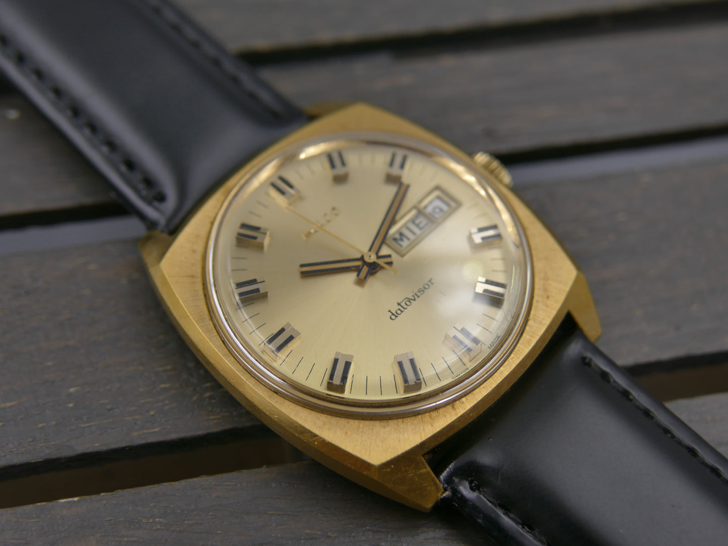 70s vintage watch mens Mulco Datovisor ref 263-200 mint