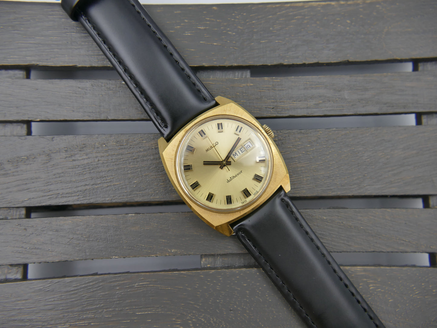70s vintage watch mens Mulco Datovisor ref 263-200 mint