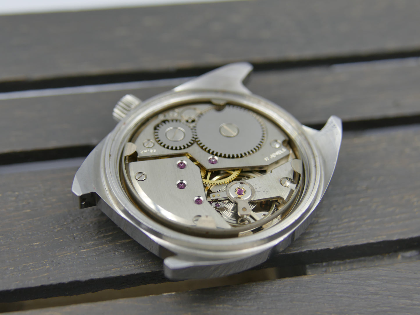 70s vintage watch mens Butex BWC Swiss ref 853016 hand wind unitas 6325 panda style