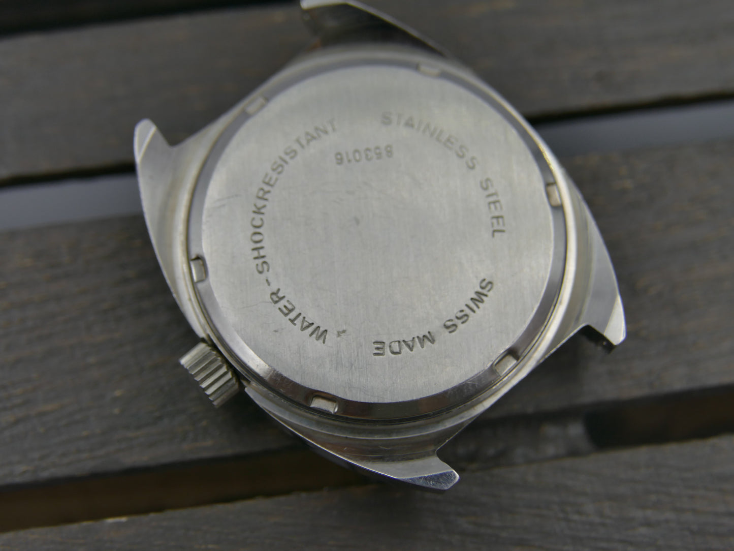 70s vintage watch mens Butex BWC Swiss ref 853016 hand wind unitas 6325 panda style