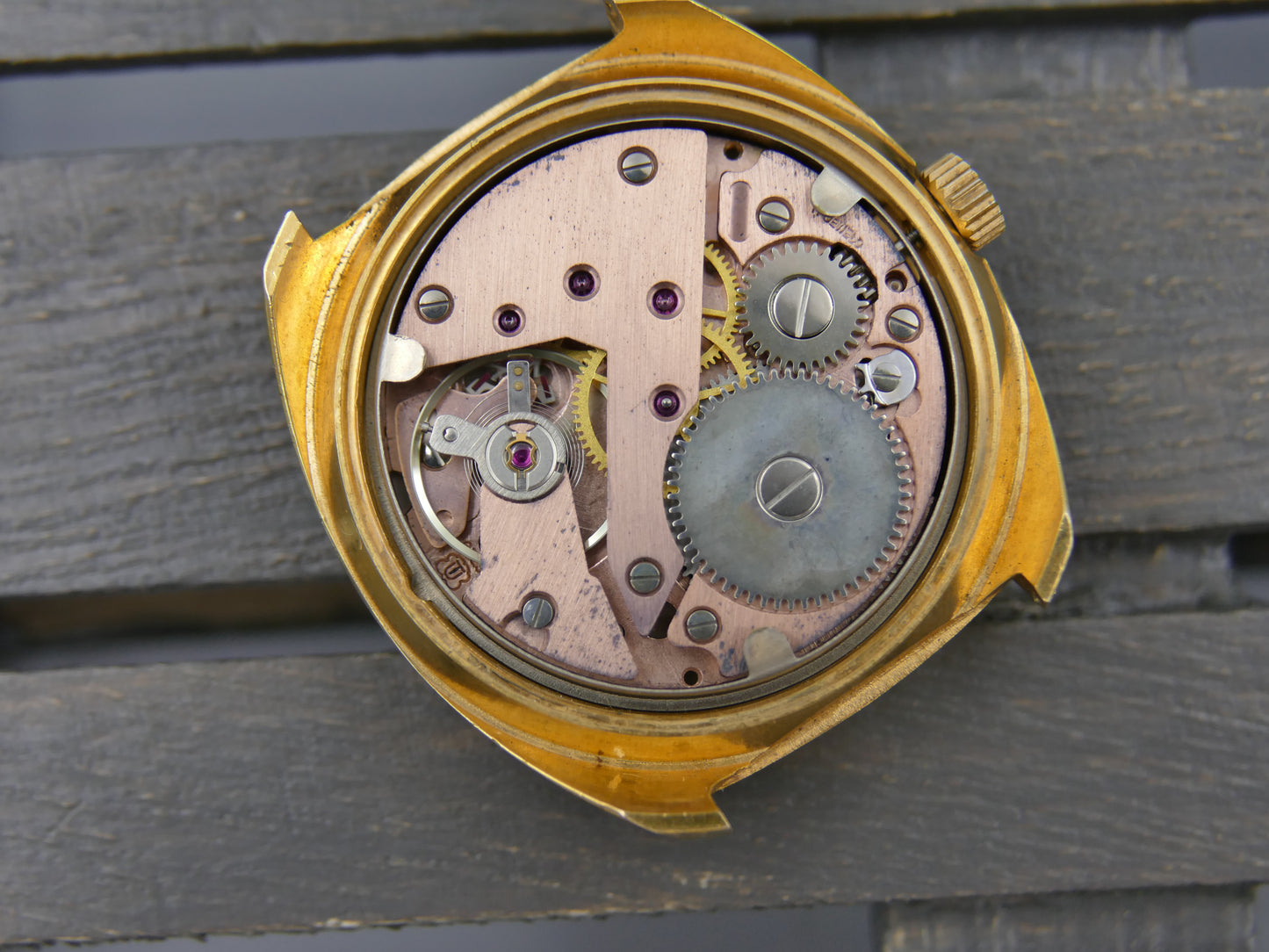 70s vintage watch mens Zephyr De Luxe hand wind Unitas 6325