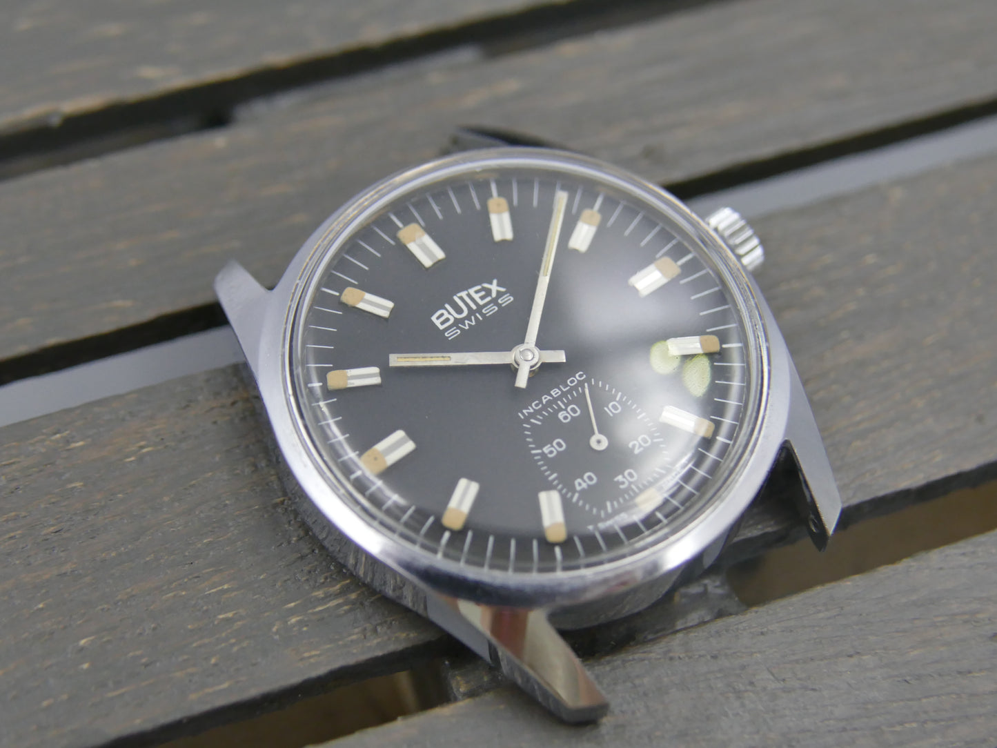 70s vintage watch mens Butex - BWC Swiss hand wind unitas 6532 military