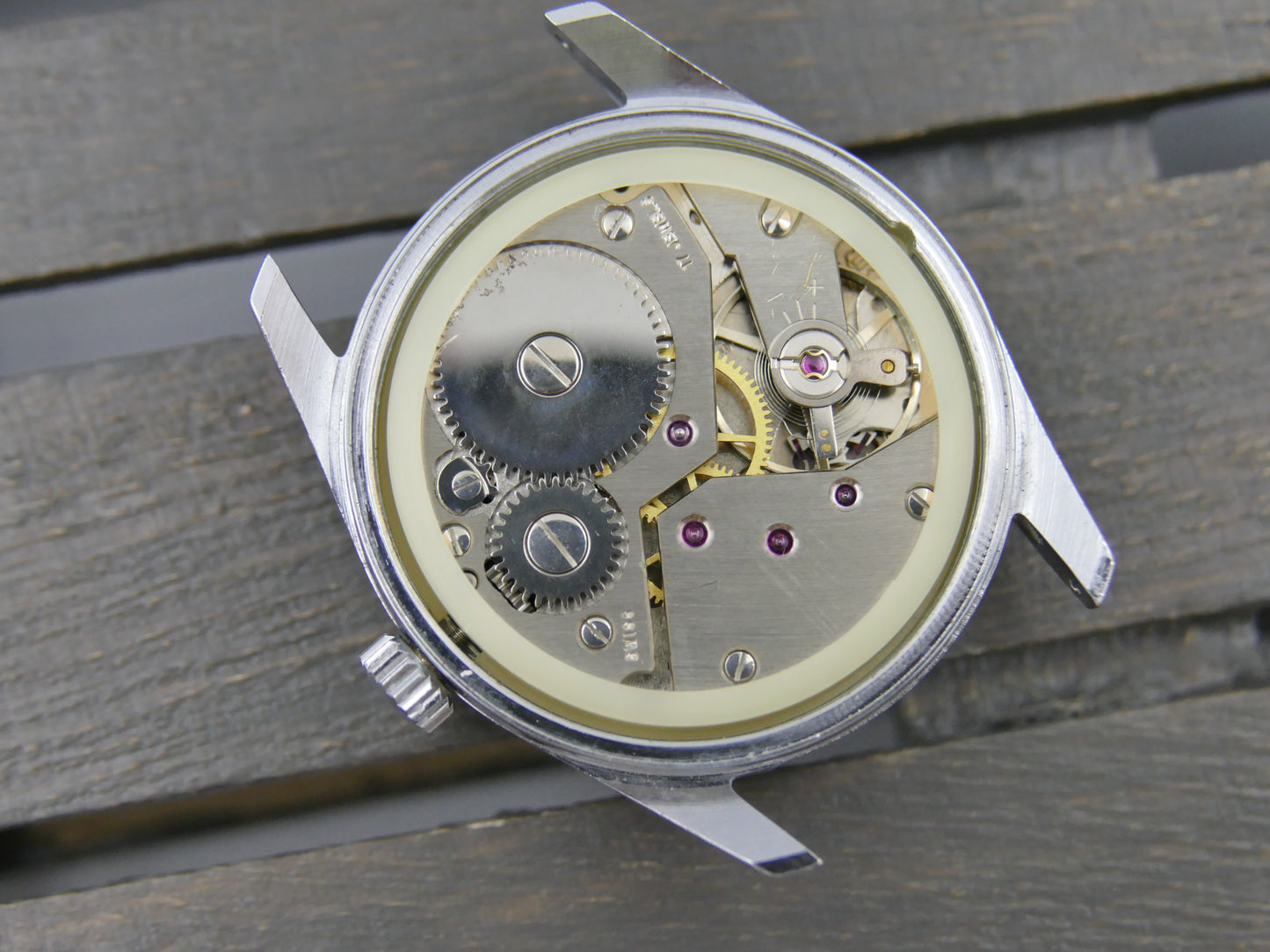 70s vintage watch mens Butex - BWC Swiss hand wind unitas 6532 military