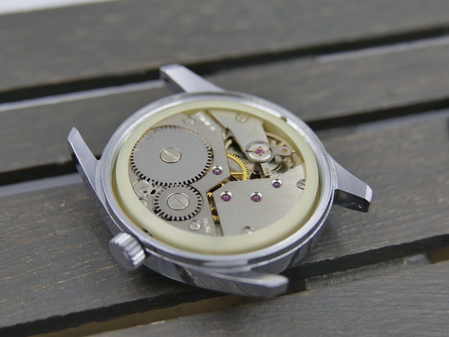 70s vintage watch mens Butex - BWC Swiss hand wind unitas 6532 military