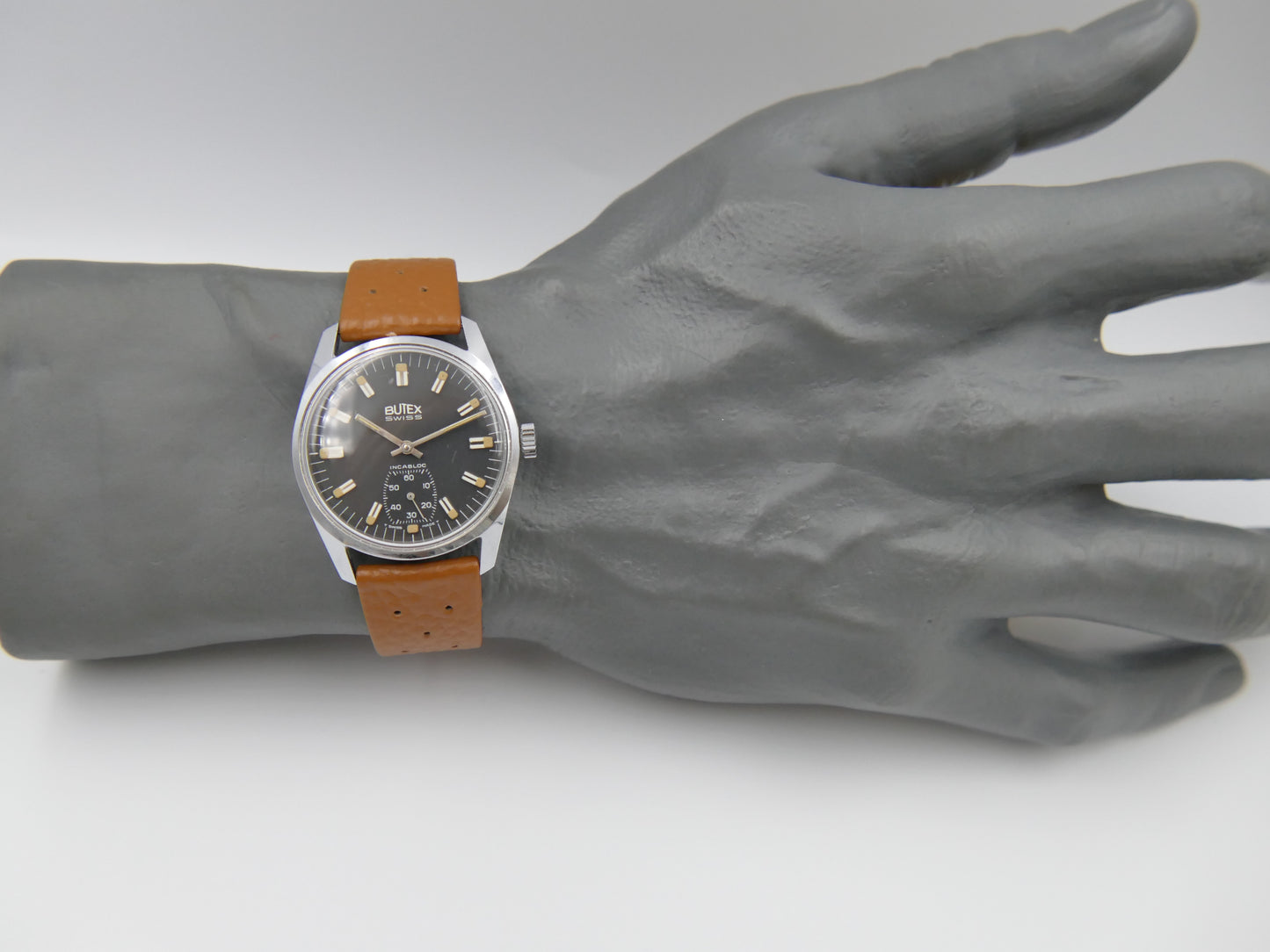 70s vintage watch mens Butex - BWC Swiss hand wind unitas 6532 military