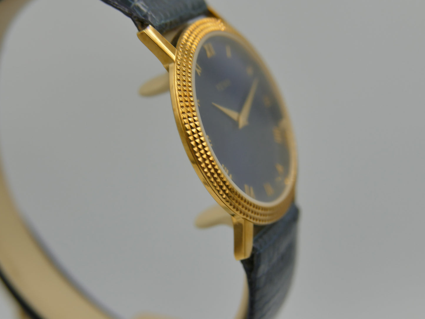 90s vintage watch mens Yema Round Gold Guilloché ref 028p33 NOS