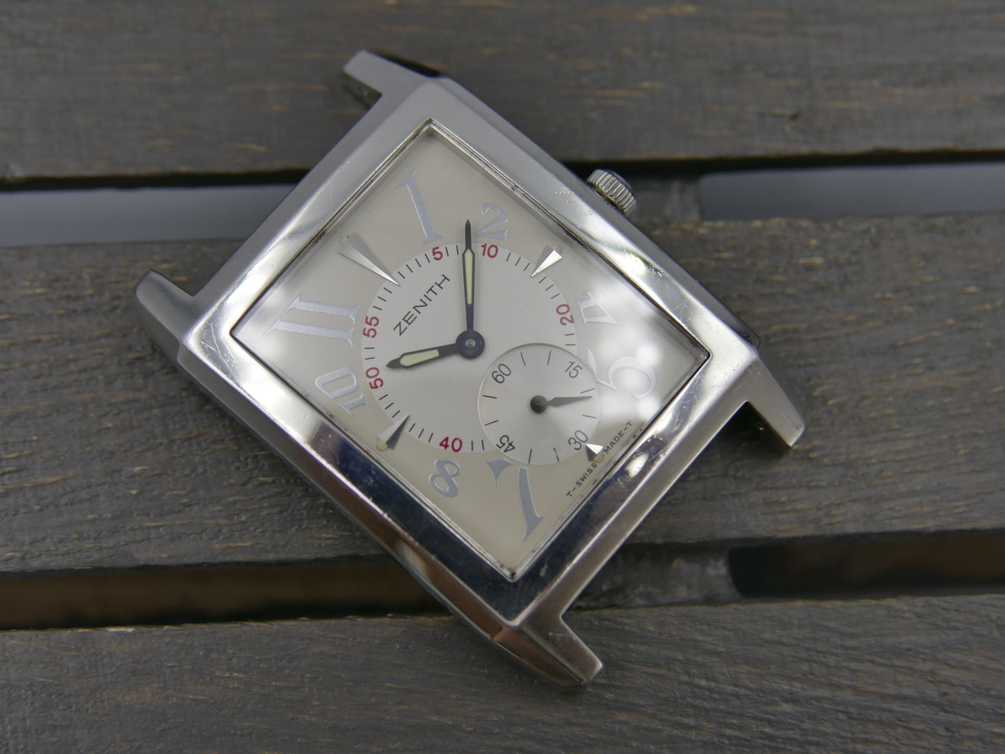 80s vintage watch mens Zenith Port Royal 01.0250.887 rectangular curved