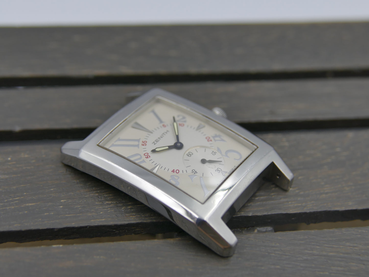 80s vintage watch mens Zenith Port Royal 01.0250.887 rectangular curved