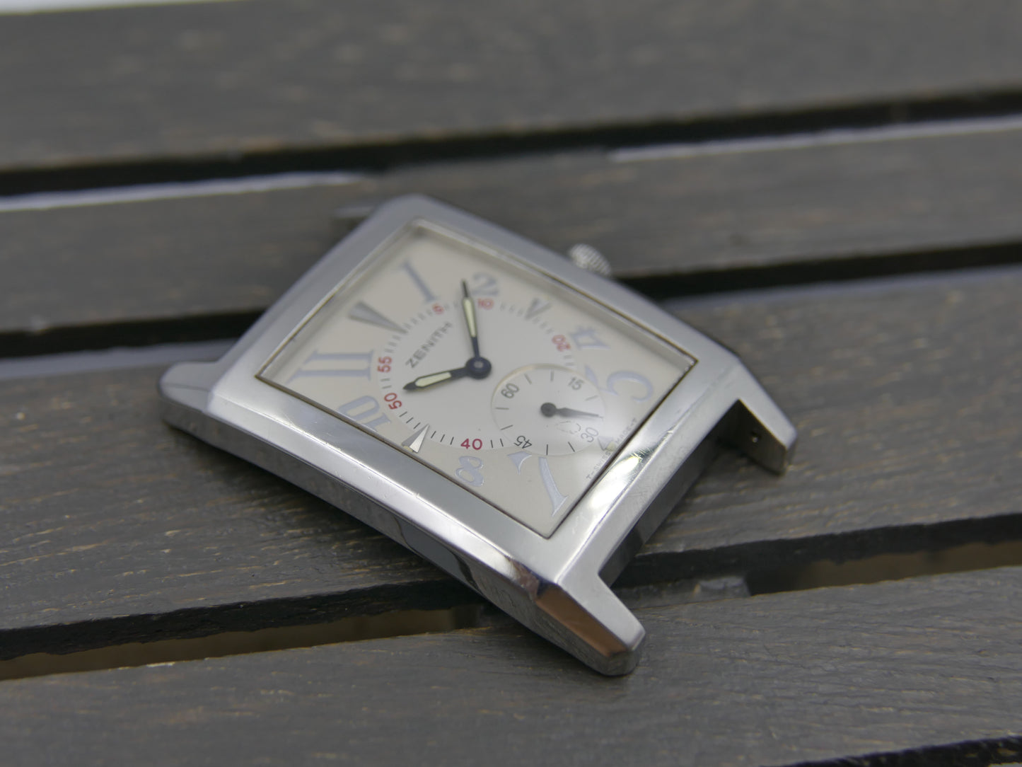 80s vintage watch mens Zenith Port Royal 01.0250.887 rectangular curved