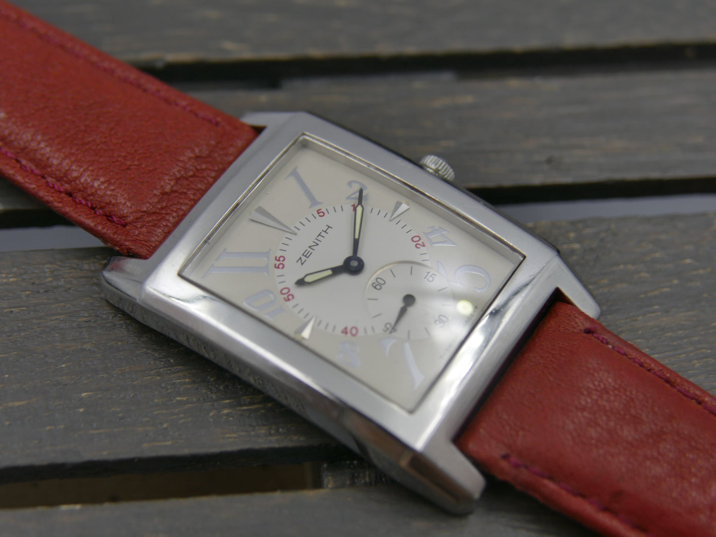 80s vintage watch mens Zenith Port Royal 01.0250.887 rectangular curved