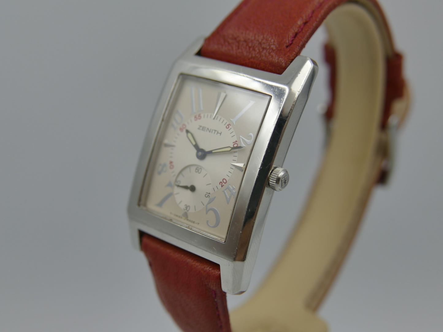 80s vintage watch mens Zenith Port Royal 01.0250.887 rectangular curved