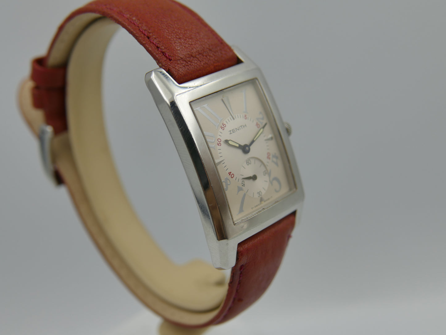 80s vintage watch mens Zenith Port Royal 01.0250.887 rectangular curved