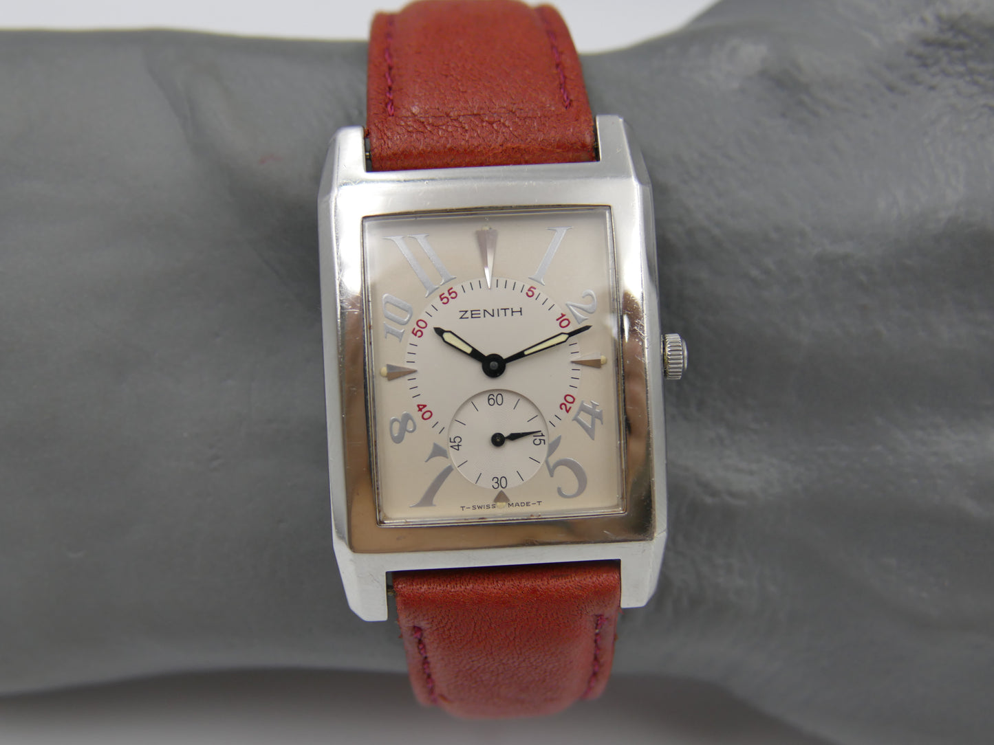 80s vintage watch mens Zenith Port Royal 01.0250.887 rectangular curved