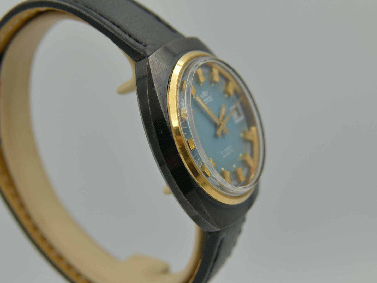 70s Vintage watch mens Royce (S. Kocher) Manual Wind AS 1950 Tiffany Blue Dial