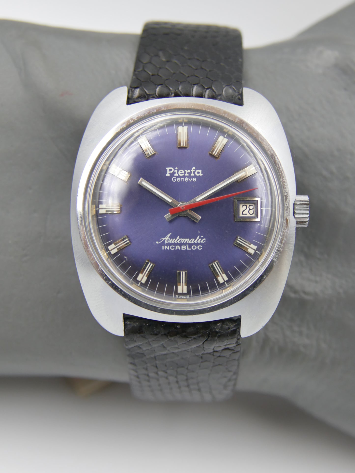 Vintage watch mens NOS Pierfa Geneve Automatic ETA 2783 w/box