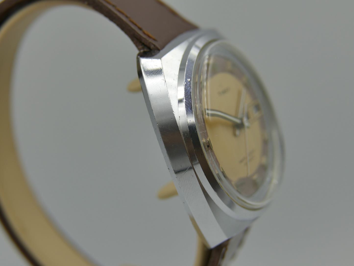 70s Vintage watch mens Timex Viscount Automatic Day-Date - Ref. 46950 cal. M109 Dundee Made mint