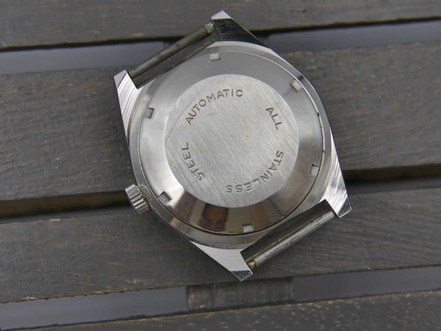 70s Vintage watch mens Juanvix Automatic FE 4612A  Vertical Slate Fumé Dial NOS
