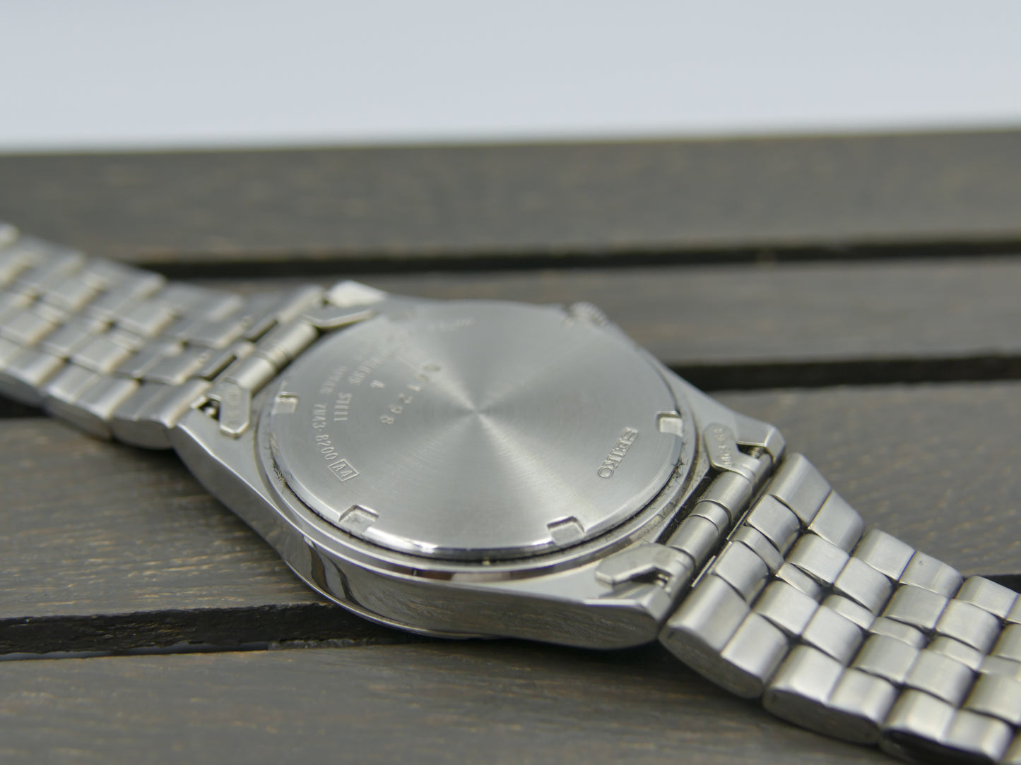 90s vintage watch mens japan SEIKO SQ 100 7N43-8200 NOS