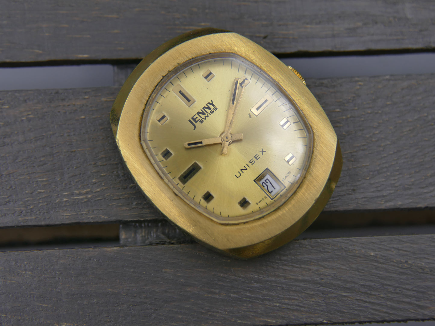 70s Vintage watch mens Jenny Swiss Unisex Manual Wind Cal. ST 1950
