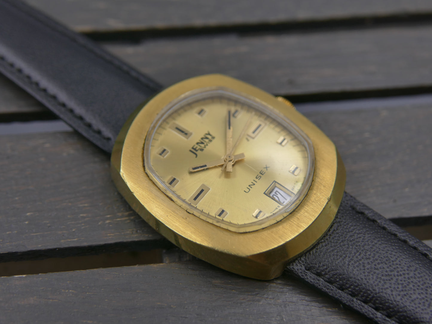 70s Vintage watch mens Jenny Swiss Unisex Manual Wind Cal. ST 1950