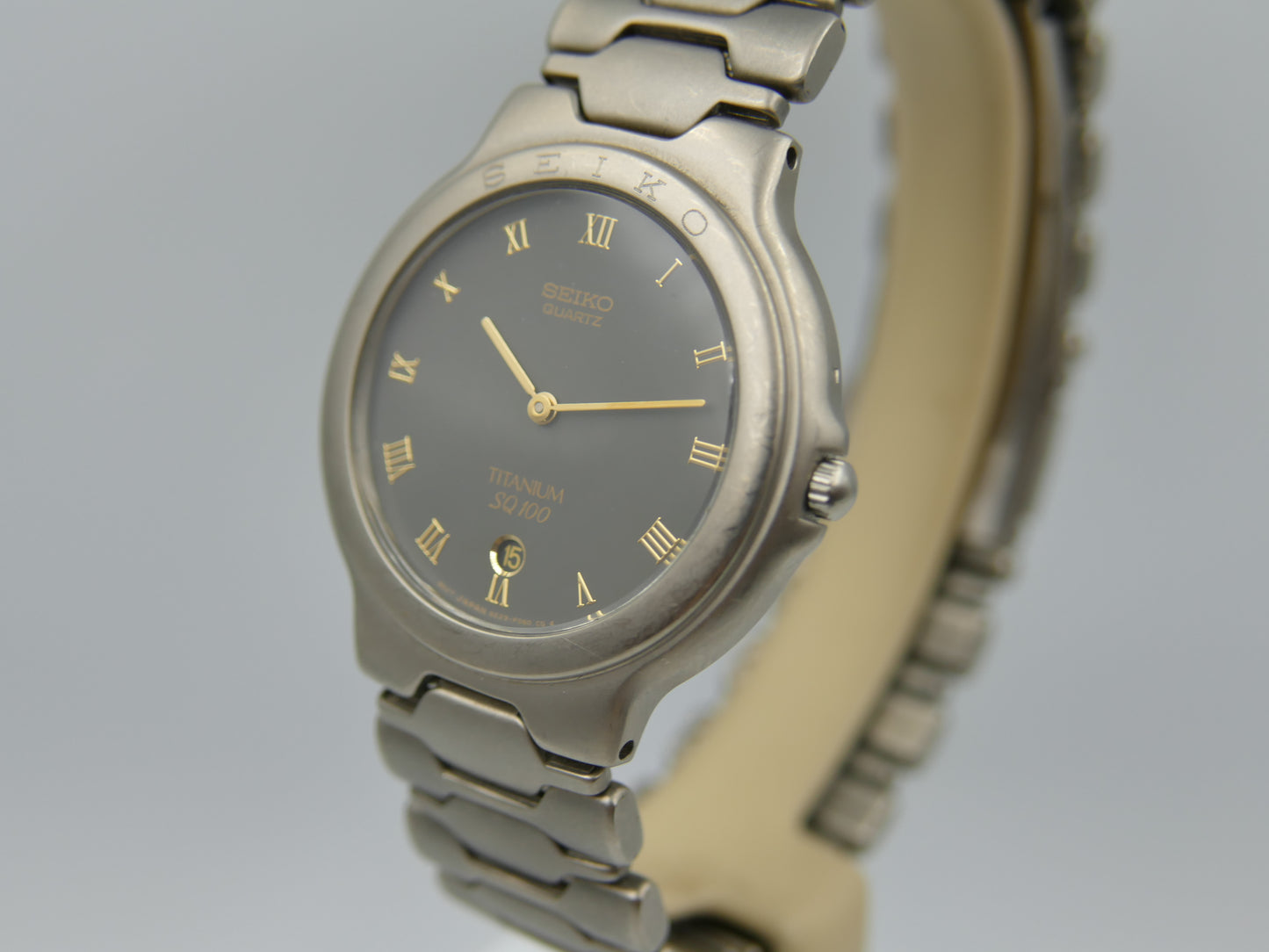 90s vintage watch mens Seiko Titanium ref 5E29-F040 NOS
